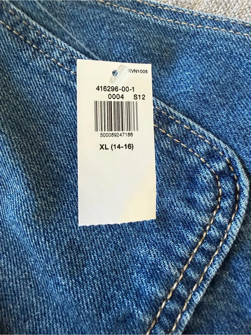 Old Navy Girls Distressed Denim Overalls XL 14-16 – NWT